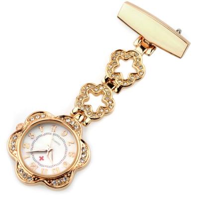 China Water Resistant Fashion Watch Rose Gold Nurse Watch With Diamond Lady Watch Nurse for sale