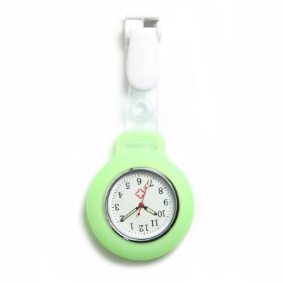 China Stainless Steel Pin Design Colorful Portable Nurse Watch Silicone Watch For Nurse for sale