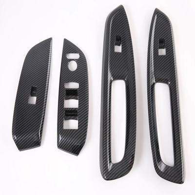 China Decorative ABS Car Window Lifts Cover Window Lift Button Panel Exterior Hood Trims For Honda Fit Jazz 2020 for sale