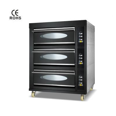 China Commercial catering baking oven for bread and cake baking industrial cake oven / electric deck oven for bread for sale