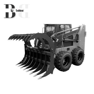 China Farms China Factory Skid Steer Loader Tractor Grass Grapple Wood Grapple Attachment For Sale for sale