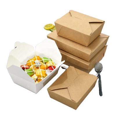 China Recycled Materials Supplier Chinese Eco Friendly Lunch Food Packaging Take Out Box With Window for sale