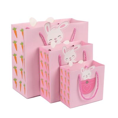 China Recyclable Top Selling Degradable Kraft Paper Children's Day Cartoon Color Gift Paper Bag for sale