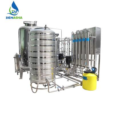 China Reverse Osmosis 500L EDI System Pure Reverse Osmosis Double Stage Water Treatment Filter Tankless for sale