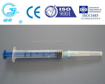 China Standard syringe once 3 parts colored syringe 1-50ml for sale