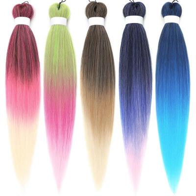 China Professional wholesale sellers ombre hair 20INCH 26INCH 70G 90G high quality synthetic crochet fiber prestrectched ez braiding hair synthetic for sale