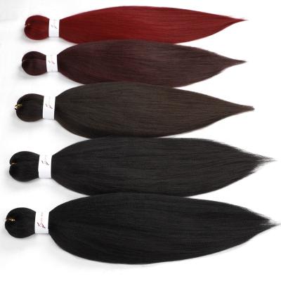 China Yaki Ombre Synthetic Straight Expression Hair Hot Water Setting Easy Braiding Hair Wholesale 3 Tone Prestreched Braid Hair for sale