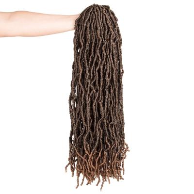 China Wholesale 100% matte hair fiber long NUDE locs flame retardant hair crochet synthetic hair bundles nuelocs braids extension for sale