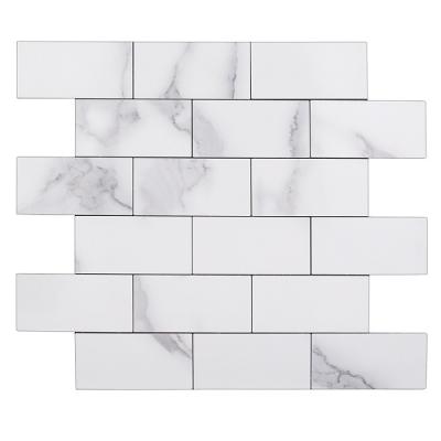 China 10-Pack Modern Self Adhesive Metal Backsplash Peel & Stick Metal Tile For Kitchen 12