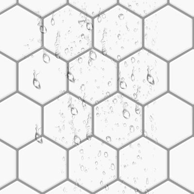 China Modern Hexagon Peel And Stick Wall Tiles For Bathroom Self Adhesive Paper Stick On The Wall For Home Decor 1.6mm Thickness for sale