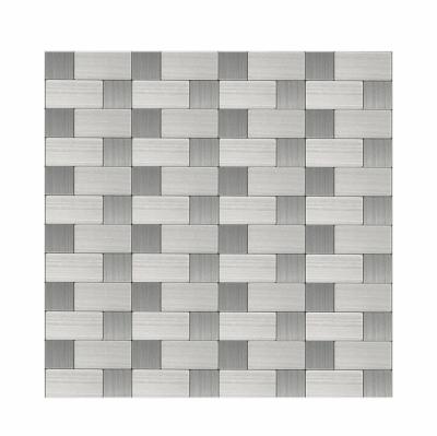 China Glazed metal tiles upgrade new materials 4mm thickness self-adhesive backsplash skin and stick aluminum tiles for sale