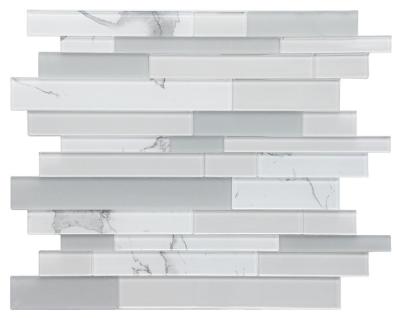 China Parquet stick and go skin mosaic slab crystal glass backsplash and decoration stick for sale