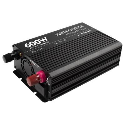 China EU standard 230v power inverter 12V dc to ac 600w pure sine wave tribute inverter with 210*150*70mm high quality for sale