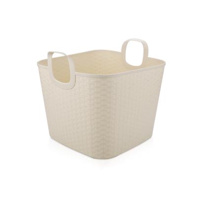 China New Arrival Good Quality PE White Custom Modern Laundry Plastic Bag With Handles for sale