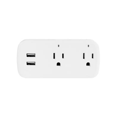 China Residential / General Purpose Smart Outlets & 2 WiFi US Plug 2 USB Ports FCC / RoHS PG005 for sale