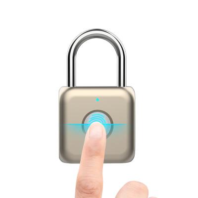 China Smart Digital Alarm Fingerprint Protection Lock, Biometric Fingerprint Smart Padlock FPD-001 for sale