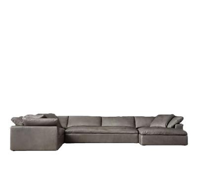 China New Arrival CLOUD Modular LEATHER SECTIONAL Sofa Chaise Modern American Style for sale