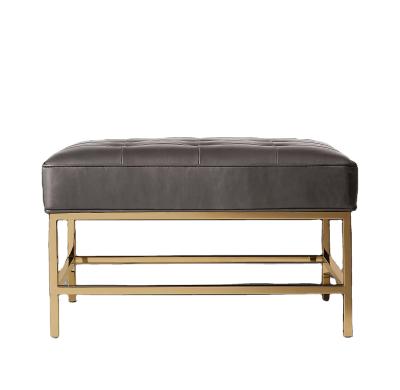 China Wholesale Modern Furniture Modern Luxury Indoor Home Room Classic Italian Blake Leather Ottoman for sale