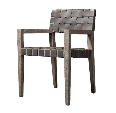 China High Quality Home Furniture Vero Leather Arm Chair Seat Mid Century Dining Chairs Factory Modern PP Design for sale