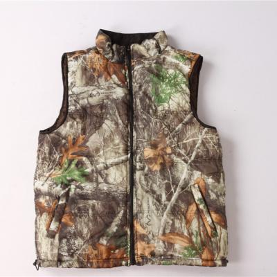 China Stockpapa outdoor jungle anti-pilling bionic vest in running fashion men's winter sleeveless coat reversible jacket for men double-sided coat for sale