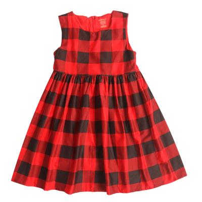 China Stockpapa Washable Wholesale High Quality Surplus Girls Interesting Plaid Dress for sale