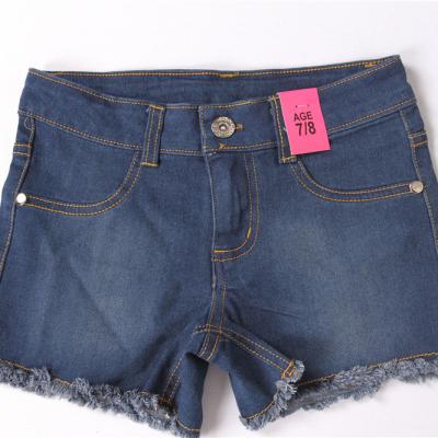 China Stockpapa 2021 Anti Wrinkle Over Running Junior Girls Denim Shorts for sale