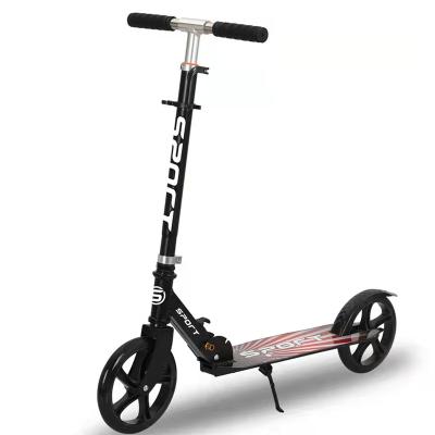 China Hot Selling Carbon Steel Steel Grade Big Size Kids Scooter For Ages 7+ PU 200mm Wheels Adult Kick Scooter for sale