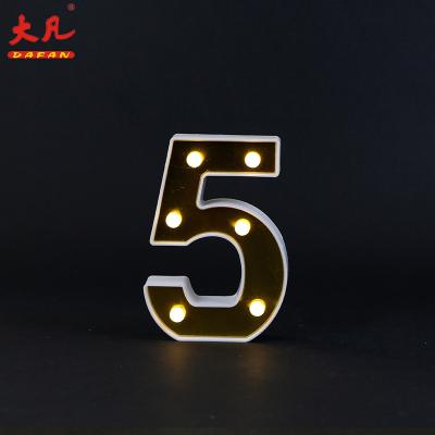 China INDOOR 3d Letter Number Battery LED Alphabet Light Letter Indoor 5 Panel Marquee Night Light for sale