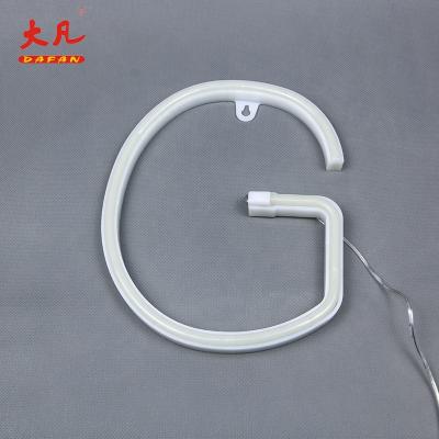 China ALL festival factory price G shape letters to sign neon light for weddings decoration for sale