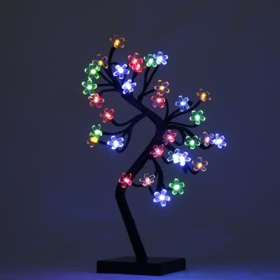 China 32L Artificial Cherry Blossom Flower Tree Light Indoor Home Decoration Use Battery Christmas 32L Led Cherry Blossom Flower Tree Light for sale