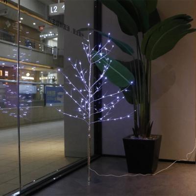 China Beautiful 100L 120Cm Christmas Festival Party Decoration Silver White Copper Wire Tree Light for sale