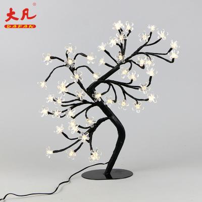 China Warm White Artificial Led Cherry Blossom Light 45cm Battery Cherry Blossom Branches Bonsai Tree Flower Lights for sale