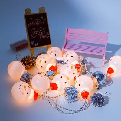 China Snowman String Light Christmas Light Strings Battery Snowman Christmas Tree Decoration LED Head Lights for sale