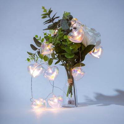 China Gable and Heart String Light Led Gable and Battery Operated Holiday Party Heart Shaped Decoration Christmas String Light for sale