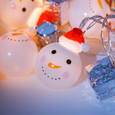 China Snowman String Christmas Tree Light Home Snowman Shaped Holiday Patio Garden Decorations Copper String Light for sale