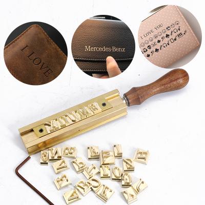 China Customized Style Brass DIY Letter Stamping Mold For Leather Stamping for sale