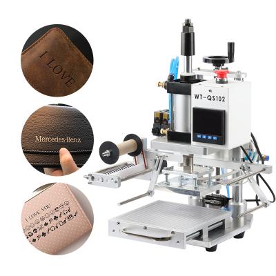 China Hotels Leather Greeting Card Wood Book Stamps Embossing Stamping Machine Machine Hot Stamping Machine for sale