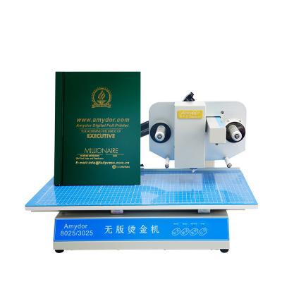 China Hot Popular Desktop Sationery Amydor 8025 Stamping Foil Printing Machine Amd8025 Digital Foil Flatbed Printer for sale