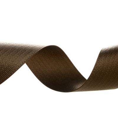 China Sustainable Wholesale Factory woven 100% polyester 47mm wide Monotwill brown in roll car seat belt for sale