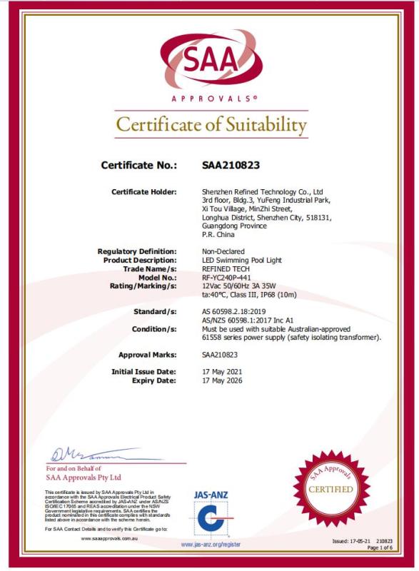 SAA - Shenzhen Refined Technology Co., Ltd.