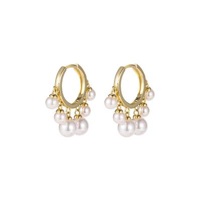 China Meixun temperament daily soft national trend niche pearl earrings long pearl fashionable wholesale ear clips for sale