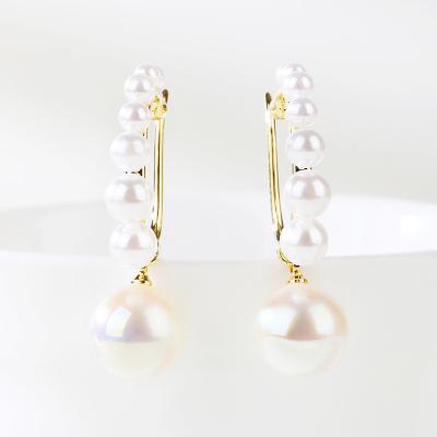 China Luxury Vintage New Arrival 925 Silver Needle Crystal Pearl Pendant Chime Earrings for sale