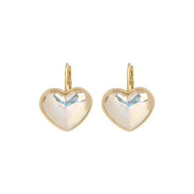 China New selling silver beauty Vogue Rebes earrings hot medium temperament fashion soft baroque color light cut peach heart earrings for sale