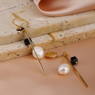 China Dropshipping Trendy Fashion Jewelry Drop Earings Set Shell Pearl Earrings Freshwater 925 Sterling Silver Jewelry for sale