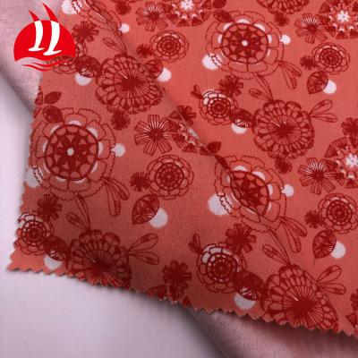 China Printed Fabric 97% Cotton 3% Lycra Woven Stretch Satin Floral Printed Fabric For Clothes for sale