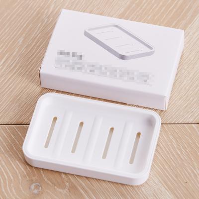 China Convenient Eco-friendly Bathroom Double-Layer Drain Soap Box Face Soap Holder With Cover for sale