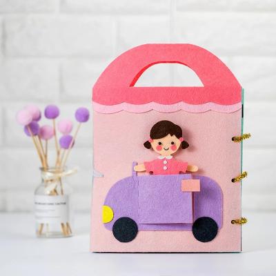 China Factory wholesale handmade soft touch baby cloth book first kindergarten eco-friendly material toddler felt busy book for kids for sale