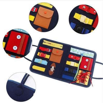 China Funny Baby Educational Toddler Toy Custom Collapsible Busy Board Felt Kids Montessori Educational Toys For Children for sale