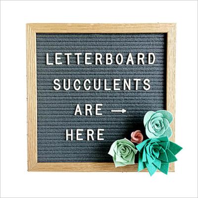 China Europe Variable Color DIY Felt Letter Board Wall Hanging Letter Board Wooden Oak Felt Note Board for sale