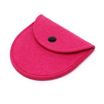 China High Quality Customized Wholesale Colorful Portable Felt Coin Bag Felt Pocket Coin Purse for sale